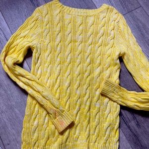 LandsEnd long sweater pink stain